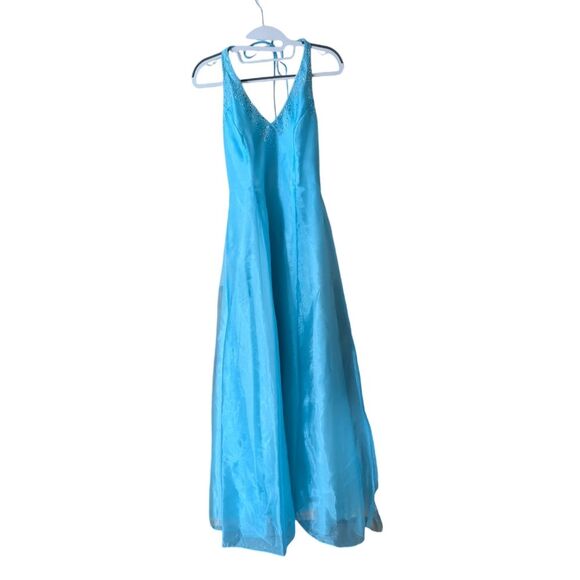 Y2K Blondie Nites Fairycore Cinderella Princess Aqua Prom Gown Size 5 - Picture 1 of 14
